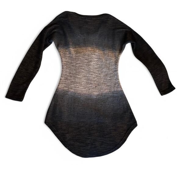 Dark Blue Ombre Long Sleeve Knit Blouse - Picture 5 of 8